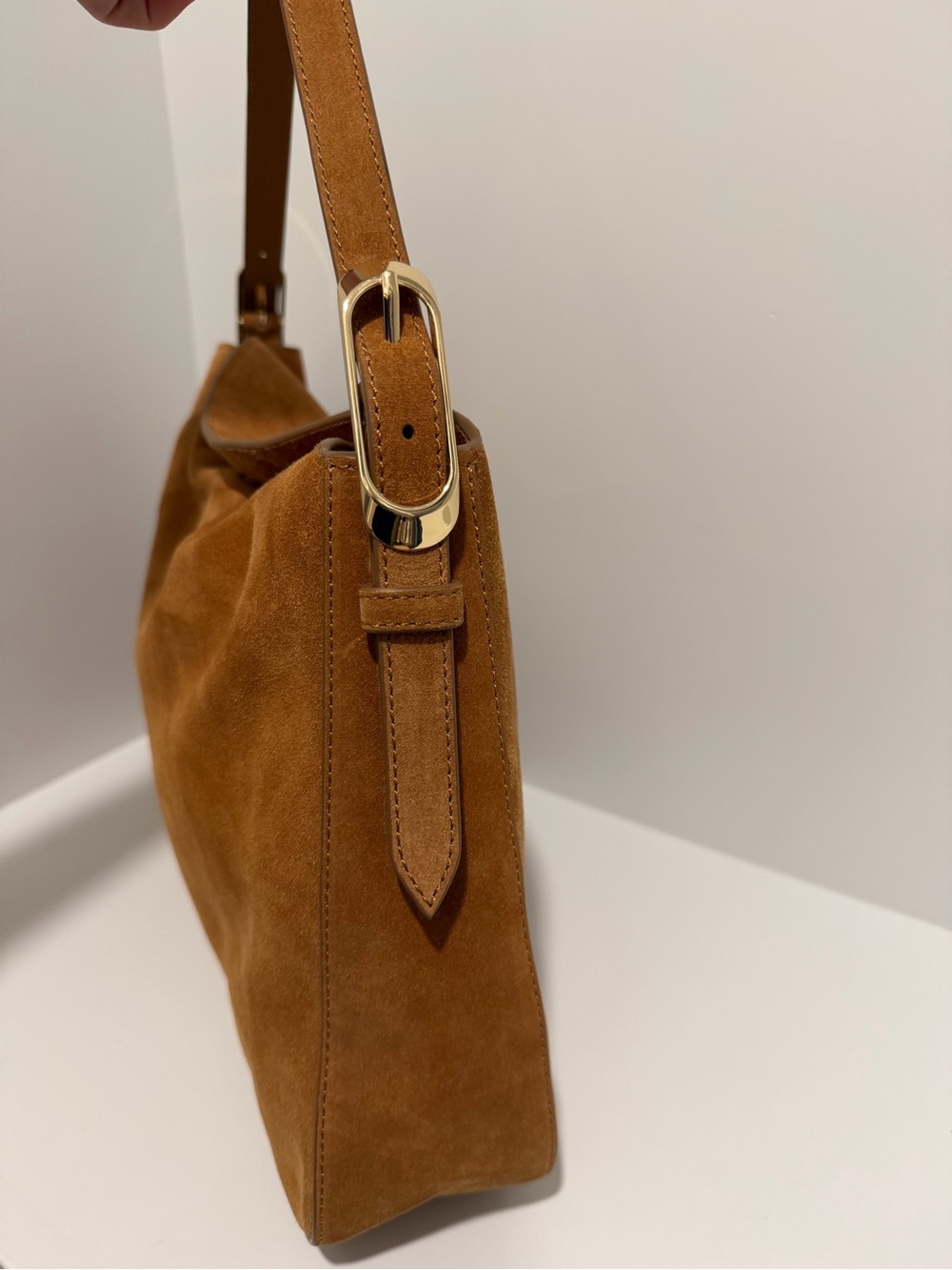 NEW J. Crew Berkeley Suede Shoulder Bag in Blonde Espresso CM933 $178 - Picture 8 of 15